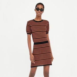 Zara striped knit dress